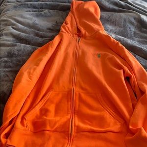 Ralph Lauren Polo Orange Hoddie Zip-Up XL
